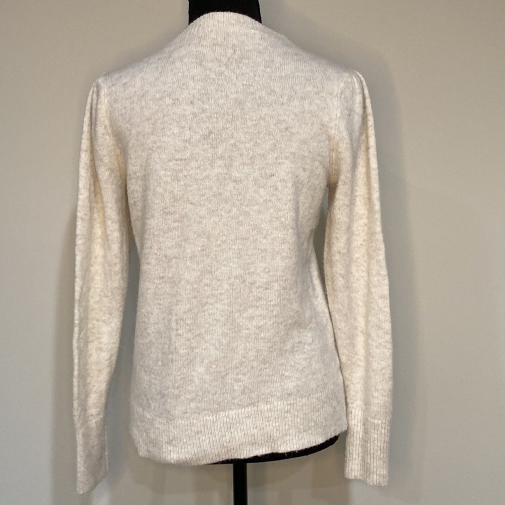 Soft and fuzzy Ann Taylor Loft Cream Sweater - Picture 3 of 5